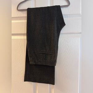 New York & Company Charcoal Striped Dress Pants